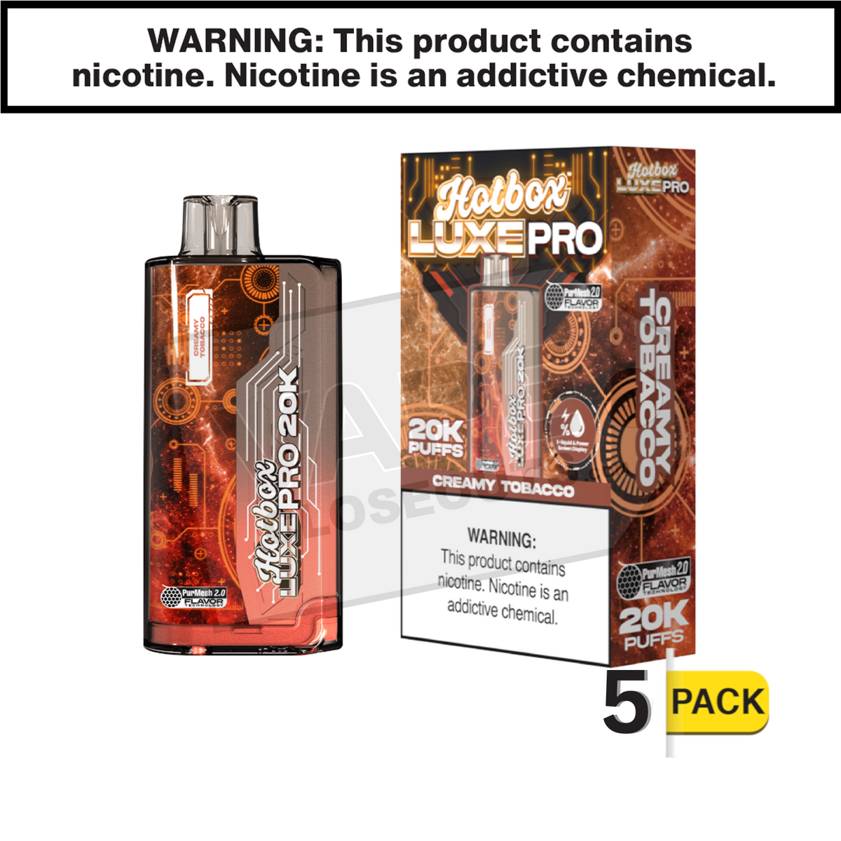 Creamy Tobacco Hotbox Luxe Pro 20K Disposable Vape Creamy Tobacco Hotbox Luxe Pro 20K Disposable Vape