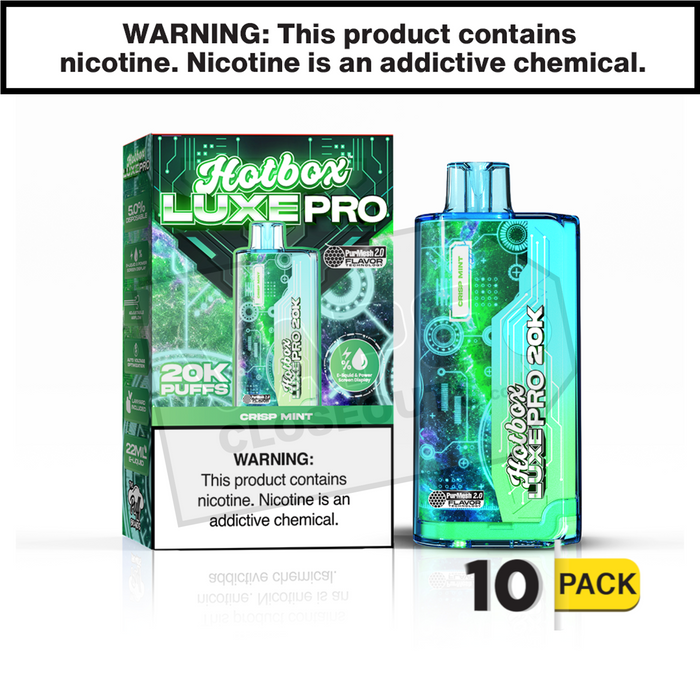 Crisp Mint Hotbox Luxe Pro 20K Disposable Vape Crisp Mint Hotbox Luxe Pro 20K Disposable Vape