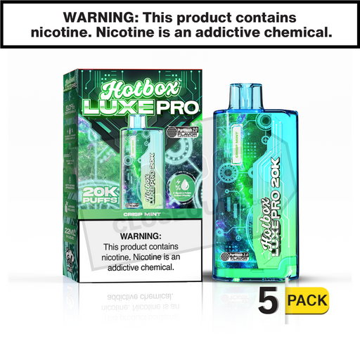 hot box disposable vape Crisp Mint Hotbox Luxe Pro 20K Disposable Vape