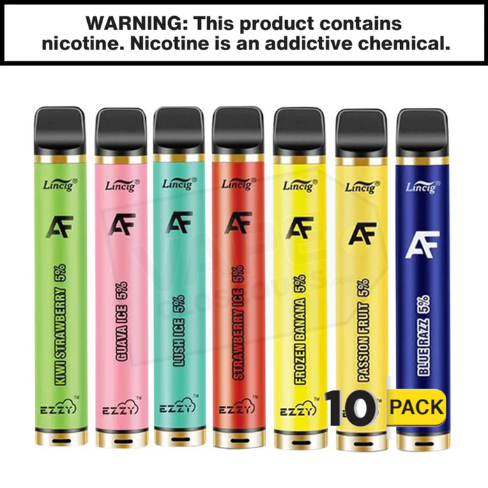Ezzy AF Vape - Disposable Ecig - 1500 Puffs (10 Pack) Ezzy AF Vape - Disposable Ecig - 1500 Puffs (10 Pack)