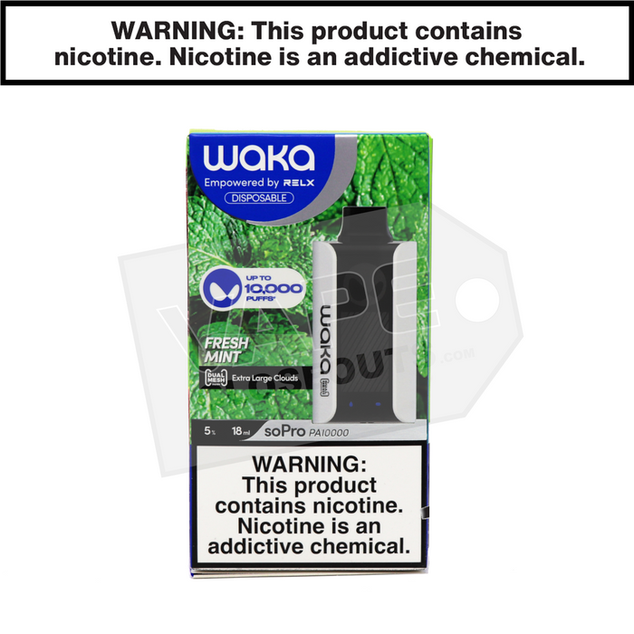 Fresh Mint WAKA soPro PA10000 Disposable Vape Fresh Mint WAKA soPro PA10000 Disposable Vape