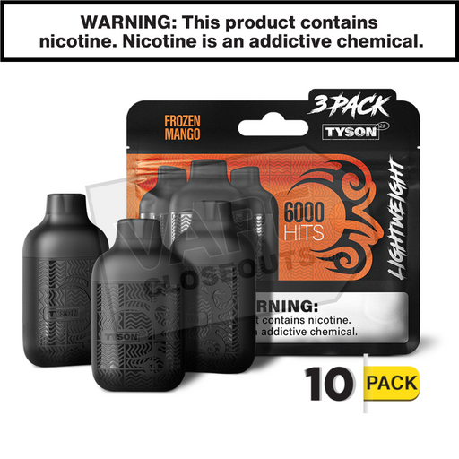 Frozen Mango Tyson 2.0 Lightweight 6k Puff Disposable Vape (3-Pack)
