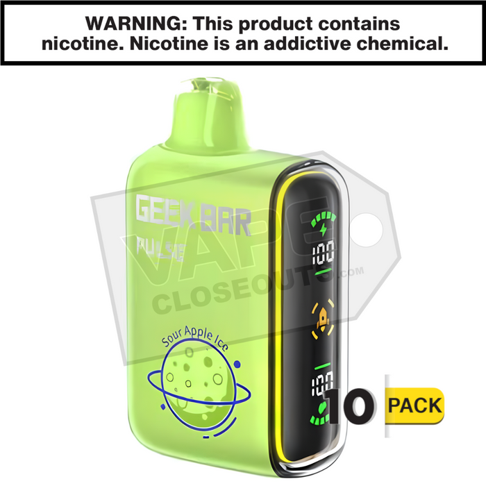 Sour Apple Ice Geek Bar Pulse Disposable Vape Sour Apple Ice Geek Bar Pulse Disposable Vape