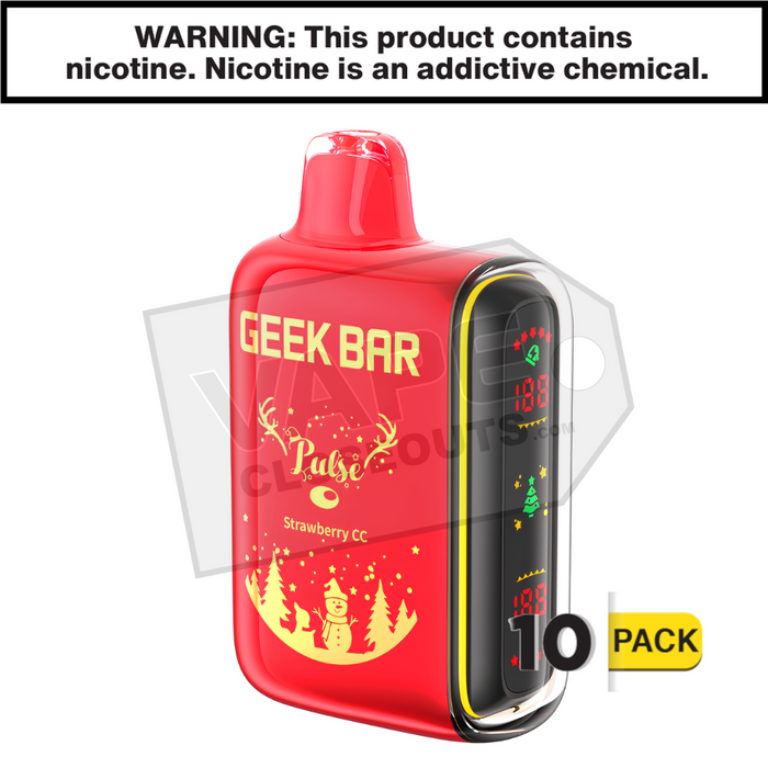 Strawberry CC Geek Bar Pulse Disposable Vape VC Strawberry CC Geek Bar Pulse Disposable Vape VC