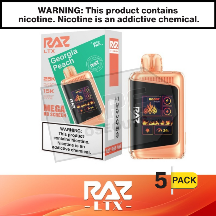 Georgia Peach RAZ LTX 25K Disposable Vape Georgia Peach RAZ LTX 25K Disposable Vape