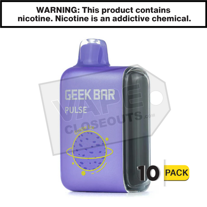 Grape Ice Geek Bar Pulse Disposable Vape 10 pack