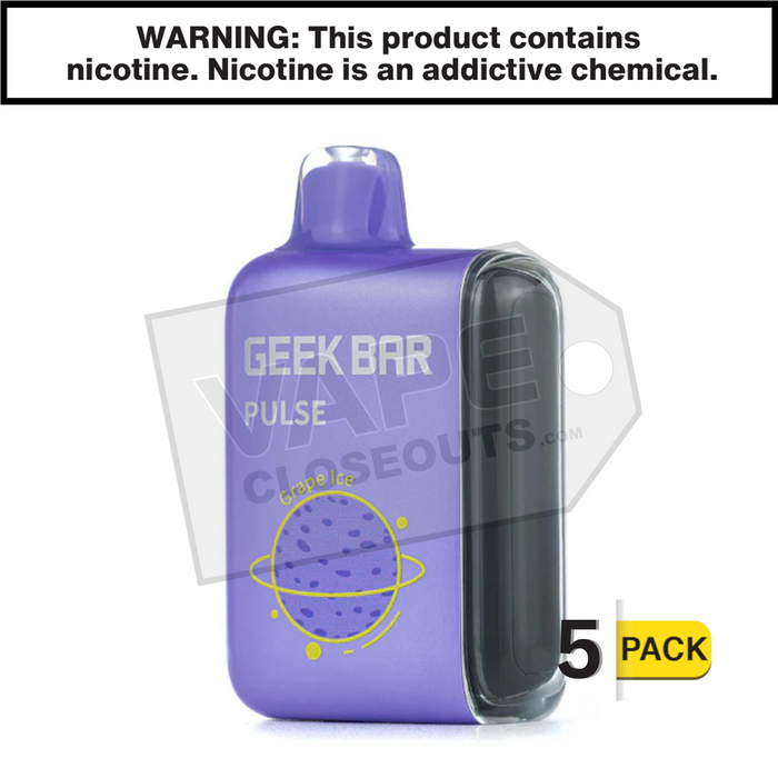 Grape Ice Geek Bar Pulse Disposable Vape 5 pack