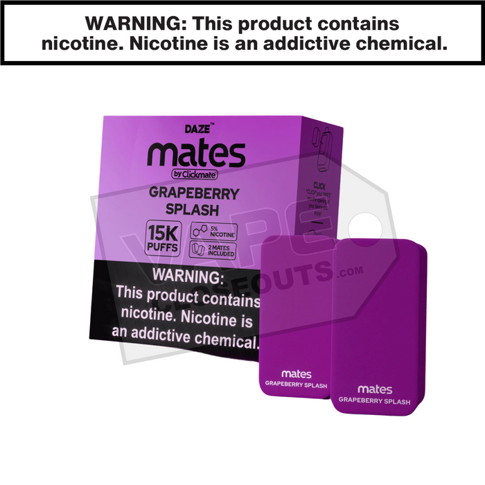 clickmate vape pods nearby Mates Grapeberry Splash Clickmate Pods 15K (2pk)