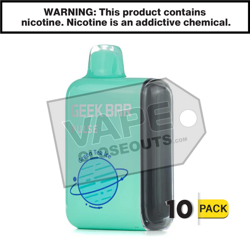 Green Tea Ice Geek Bar Pulse Disposable Vape 10 pack