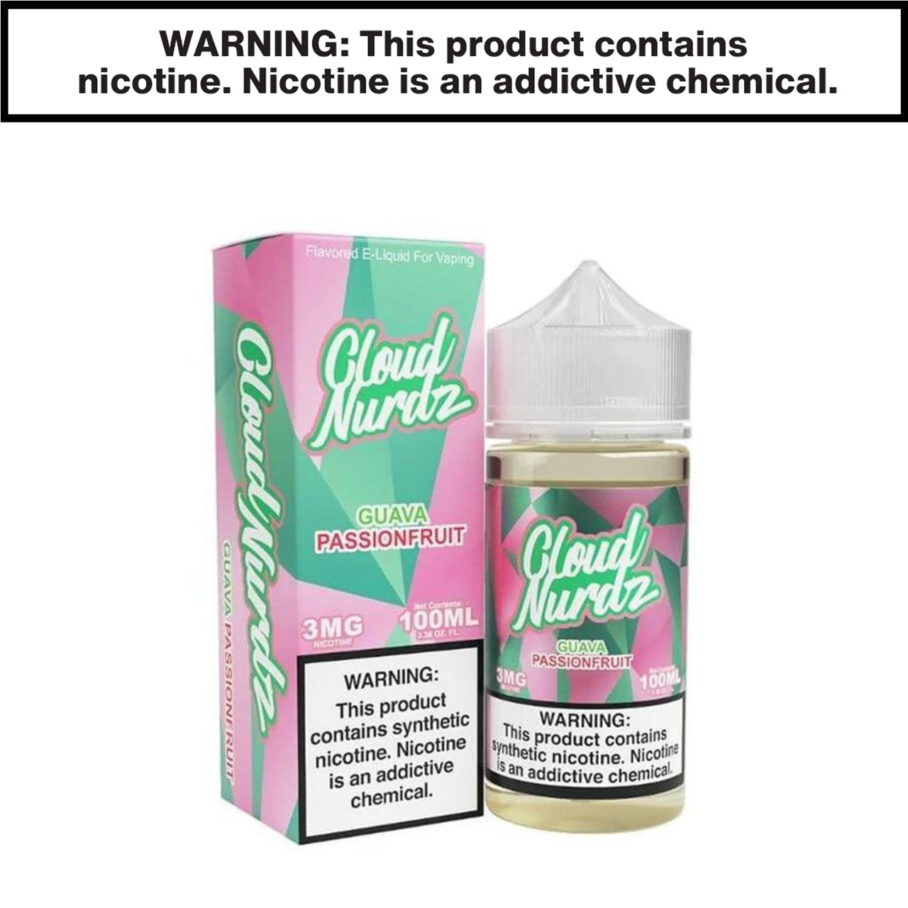 Guava Passionfruit Freebase Cloud Nurdz eJuice 