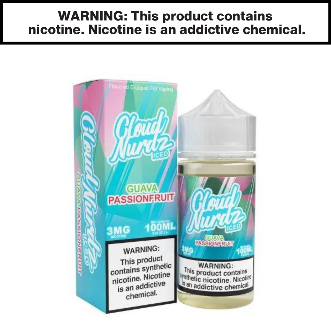 Guava Passionfruit Iced Freebase Cloud Nurdz eJuice 