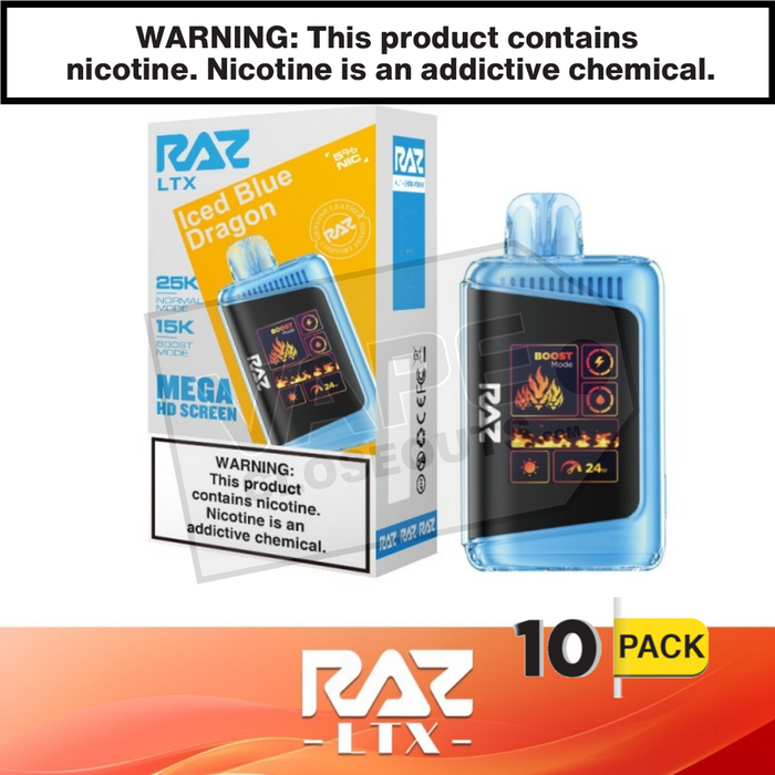 Iced Blue Dragon RAZ LTX 25K Disposable Vape