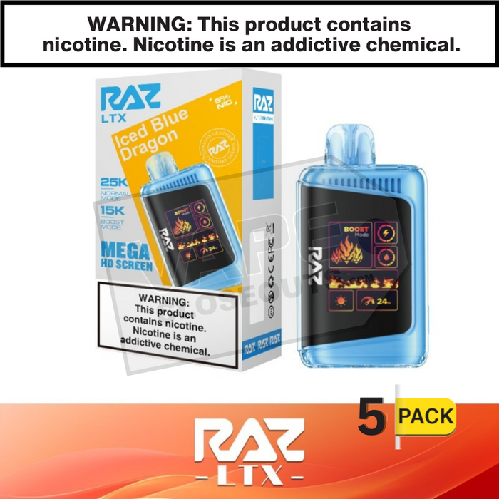 Iced Blue Dragon RAZ LTX 25K Disposable Vape