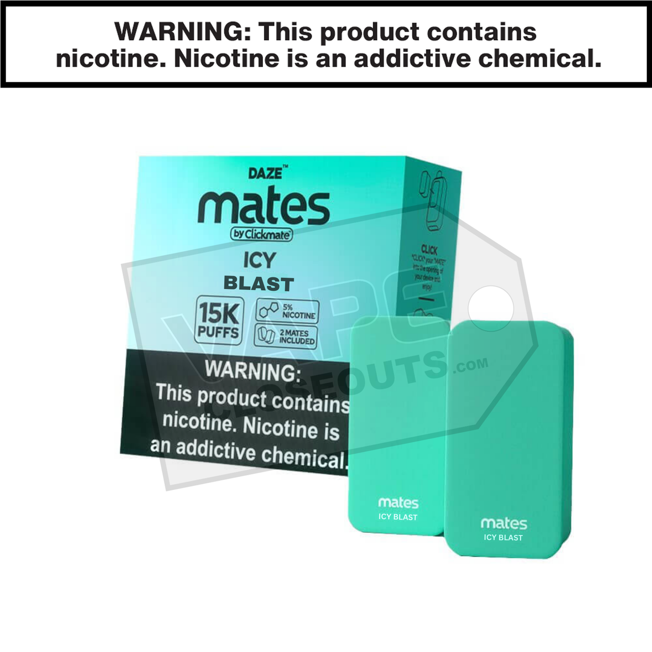 7 daze clickmates icy blast mate disposable vape pods ejuice