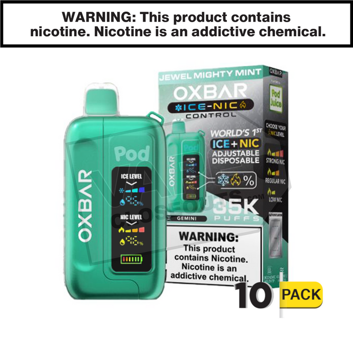 mighty mint vape juice near me Jewel Mighty Mint OXBAR X Pod Juice Ice-Nic Control 35K