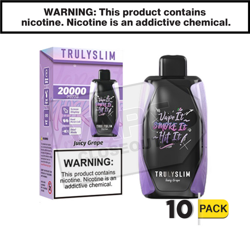 Truly Bar Trulyslim 20K Disposable Vape VC Truly Bar Trulyslim 20K Disposable Vape VC