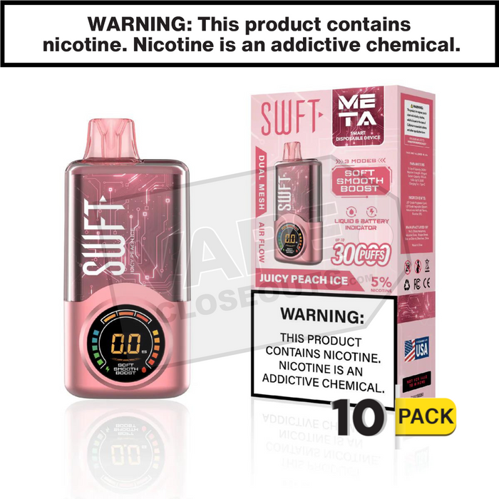 Juicy Peach Ice SWFT Meta 30K Disposable Vape Juicy Peach Ice SWFT Meta 30K Disposable Vape