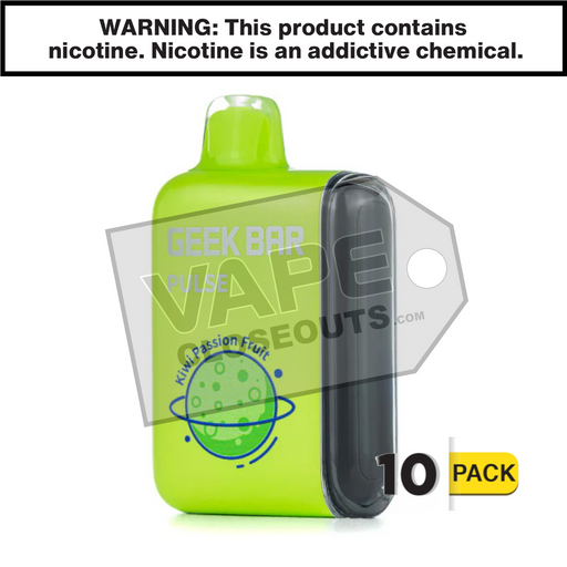 kiwi passion fruit Geek Bar Pulse Disposable Vape 10 pack