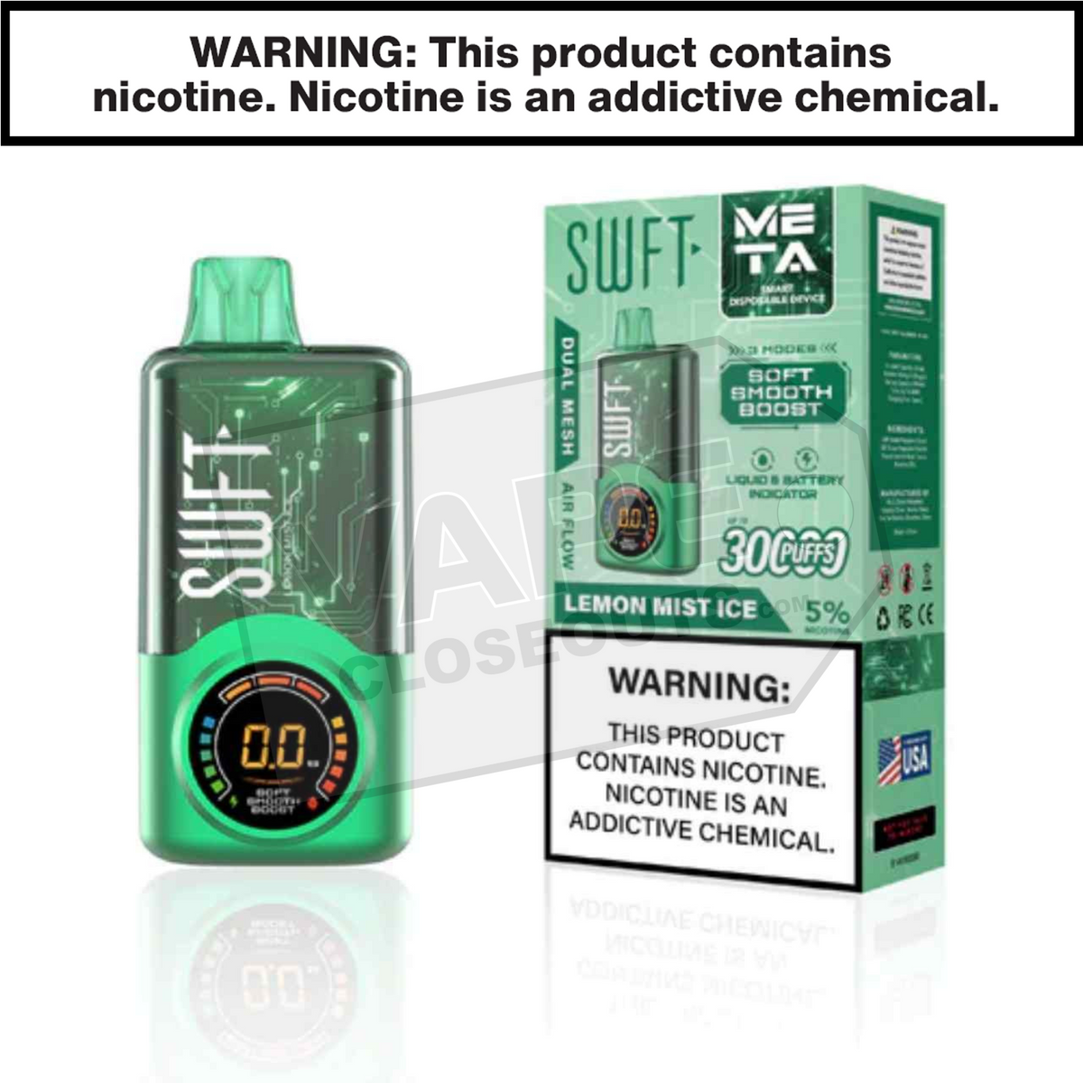 Lemon Mist Ice SWFT Meta 30K Disposable Vape Lemon Mist Ice SWFT Meta 30K Disposable Vape