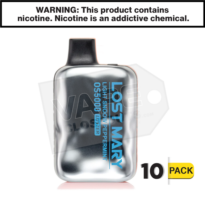 Light Snoow Peppermint Luster Mint Edition Lost Mary OS5000 Vape Light Snoow Peppermint Luster Mint Edition Lost Mary OS5000 Vape