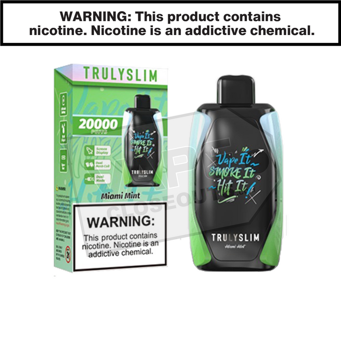 Miami Mint Truly Bar Trulyslim 20k Disposable Vape Miami Mint Truly Bar Trulyslim 20k Disposable Vape