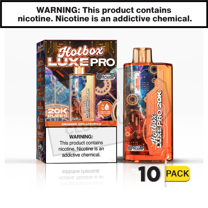 Orange Creamsicle Hotbox Luxe Pro 20K Disposable Vape Orange Creamsicle Hotbox Luxe Pro 20K Disposable Vape