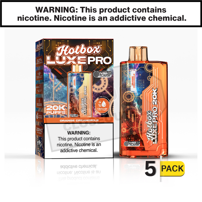 Orange Creamsicle Hotbox Luxe Pro 20K Disposable Vape Orange Creamsicle Hotbox Luxe Pro 20K Disposable Vape