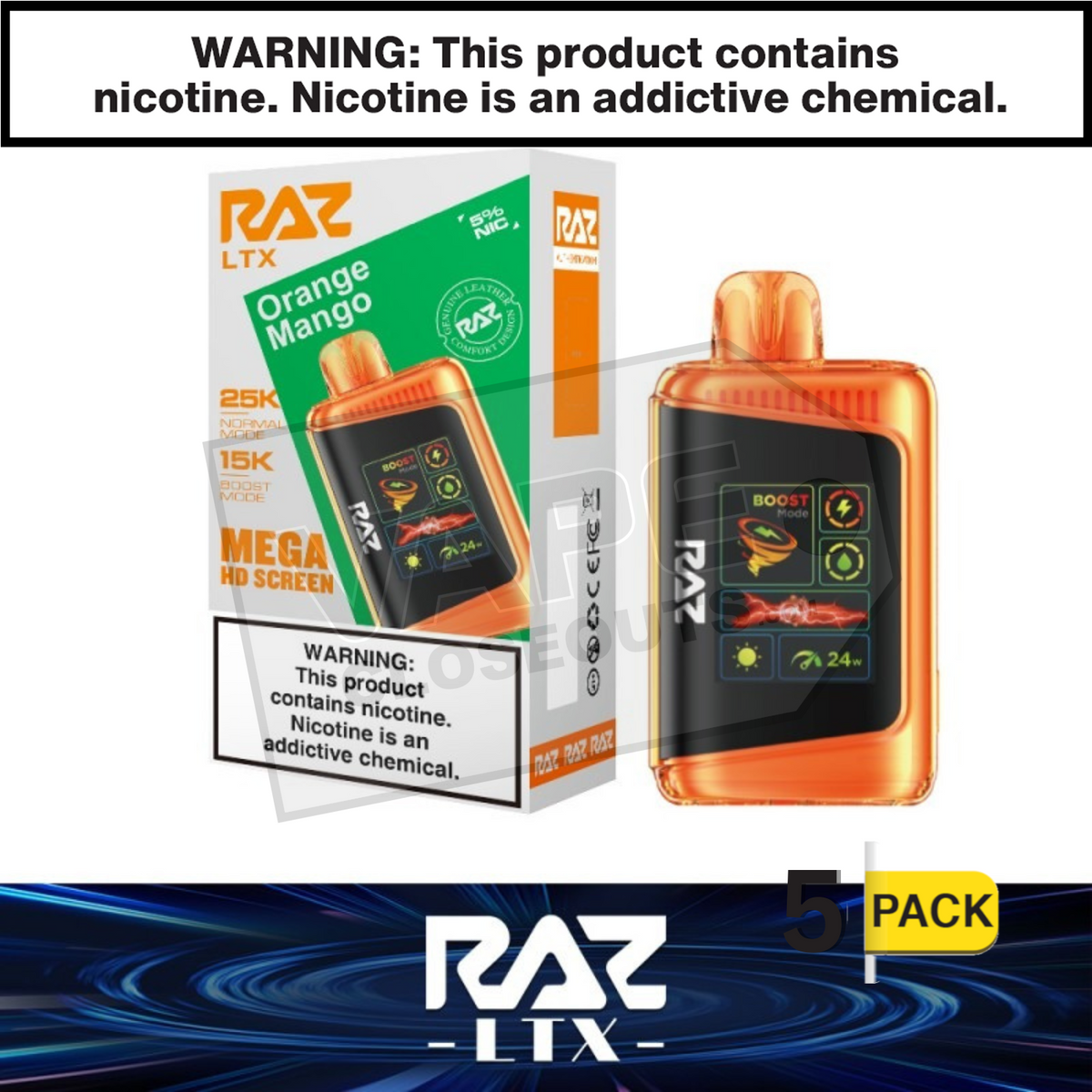 Orange Mango RAZ LTX 25K Disposable Vape Orange Mango RAZ LTX 25K Disposable Vape