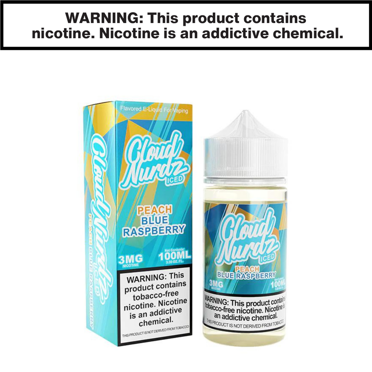 Peach Blue Raspberry Iced Freebase Cloud Nurdz eJuice 