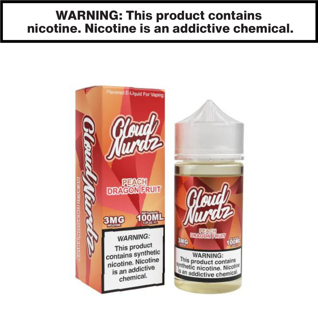 Peach Dragonfruit Freebase Cloud Nurdz eJuice 