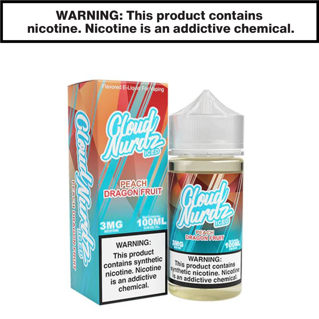 Peach Dragonfruit Iced Freebase Cloud Nurdz eJuice 