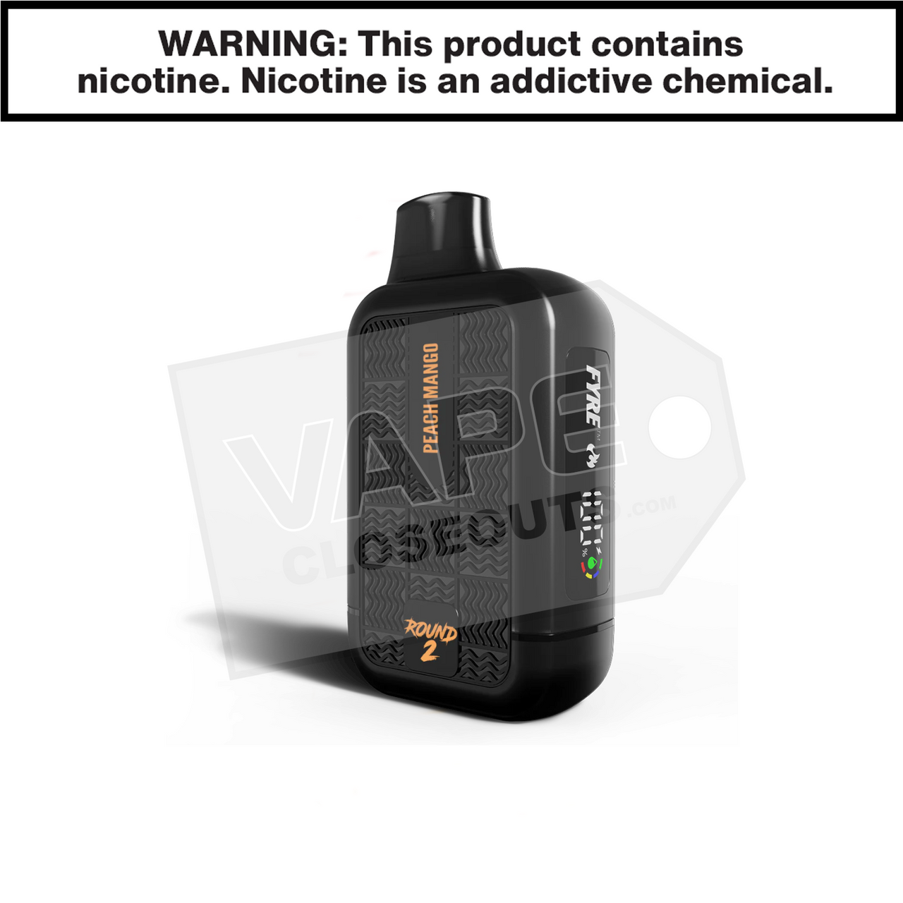 peach mango tyson round 2 vapes lcd screen