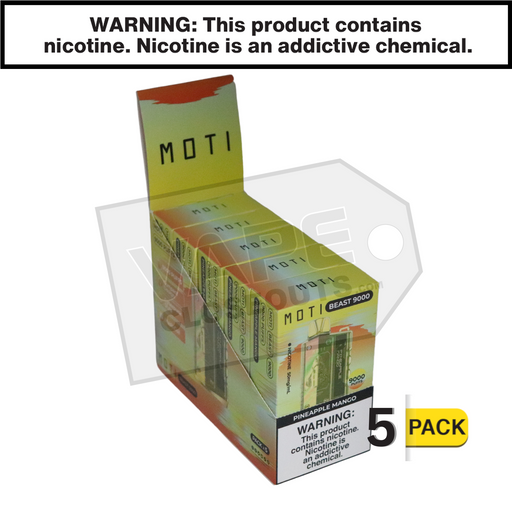 Pineapple Mango Moti Beast 9000 Disposable Vape 5 pack