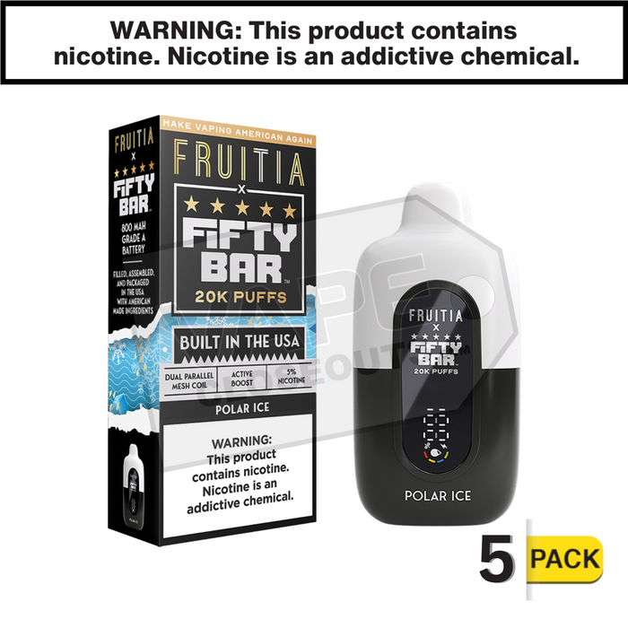 Polar Ice Fifty Bar Fruitia 20K Disposable Vape
