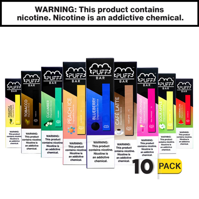 Puff Bar 5% Disposable Device (10-Pack Promo offer) Puff Bar 5% Disposable Device (10-Pack Promo offer)