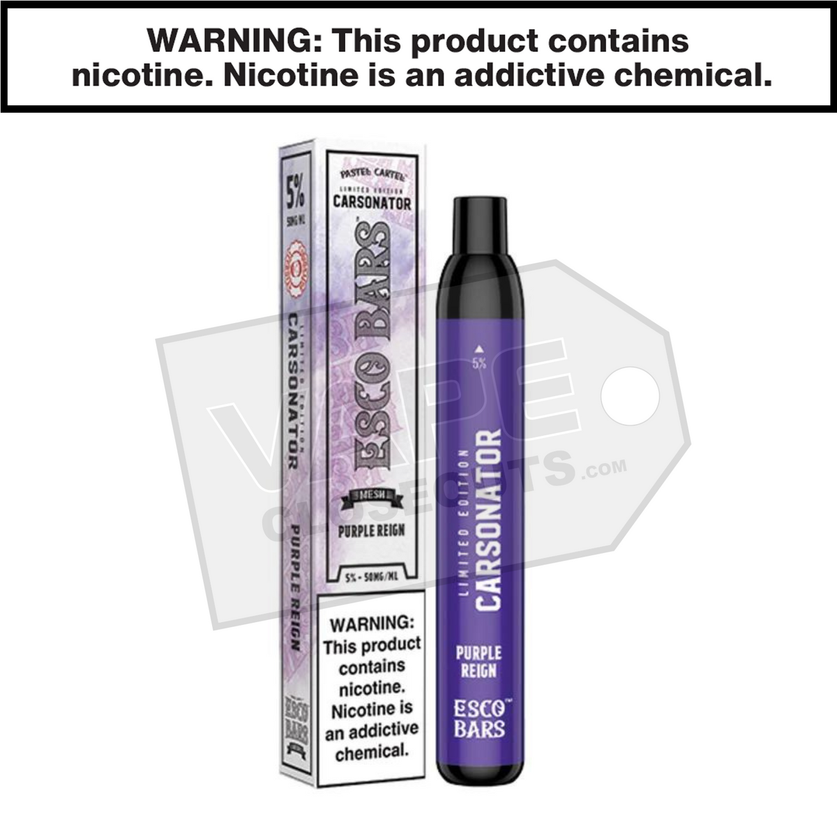 Purple Reign Carsonator Esco Bars 2500 Puff Disposable Vape Purple Reign Carsonator Esco Bars 2500 Puff Disposable Vape