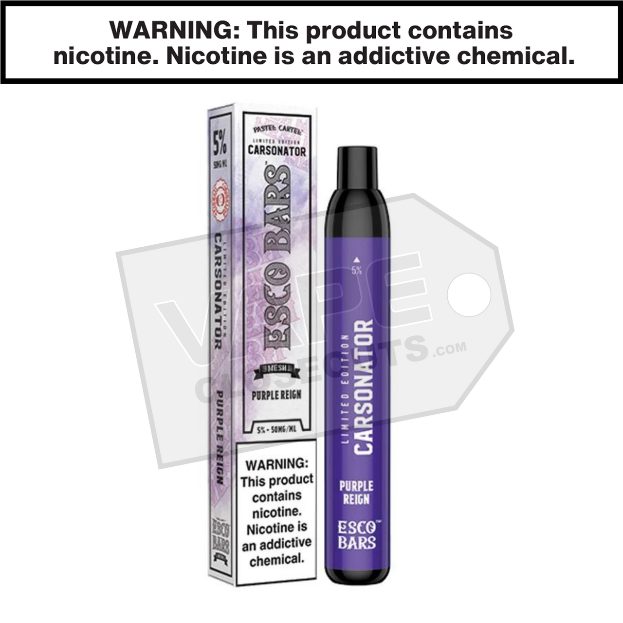 Purple Reign Carsonator Esco Bars 2500 Puff Disposable Vape