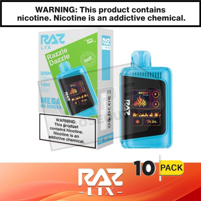 Razzle Dazzle RAZ LTX 25K Disposable Vape 10 Pack