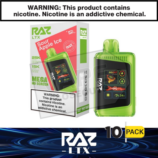 Sour Apple Ice RAZ LTX 25K Disposable