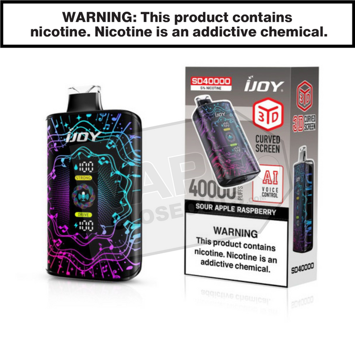 Sour Apple Raspberry iJoy Bar SD40000 Disposable Vape
