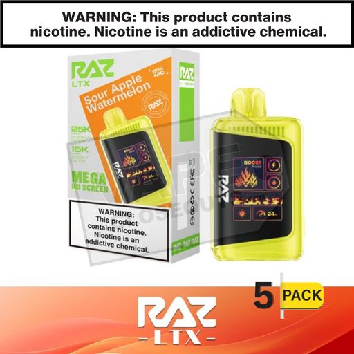 Sour Apple Watermelon RAZ LTX 25K Disposable Vape