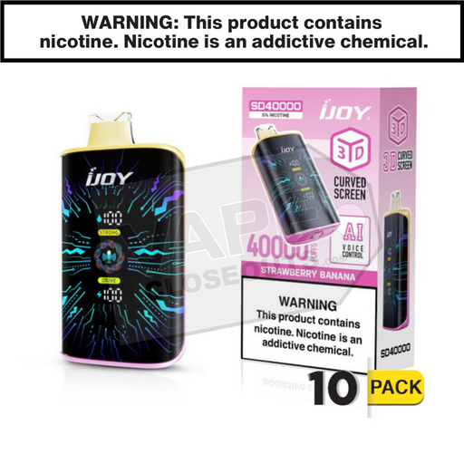 Strawberry Banana iJoy Bar SD40000 Disposable Vape 10 pack