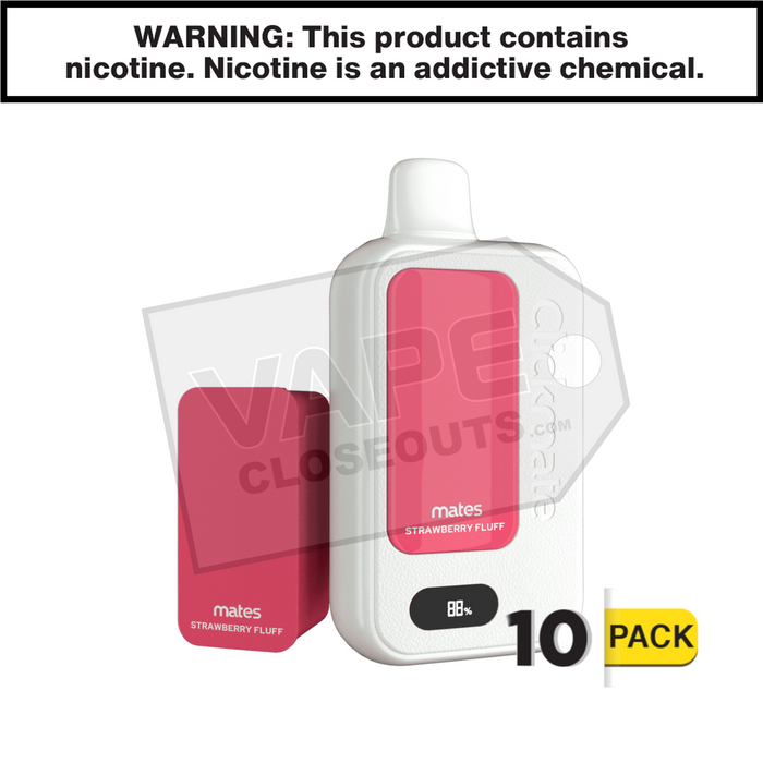 7Daze Strawberry Fluff Clickmate 15000 Disposable Vape Kit 10 pack