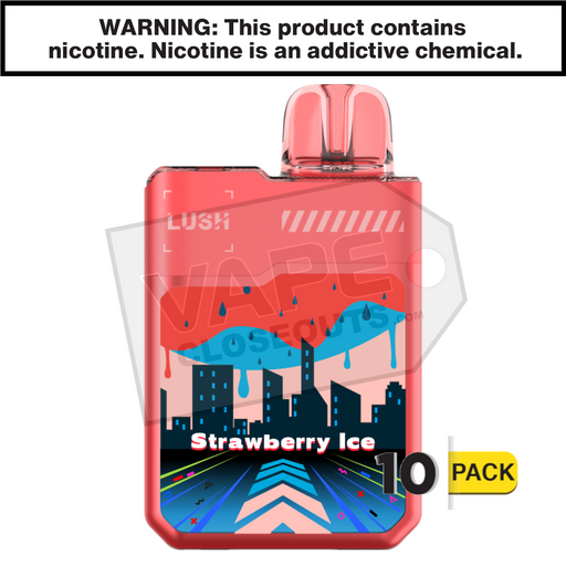 Strawberry Ice Geek Bar Digiflavor Lush 20K Disposable Vape 10 pack