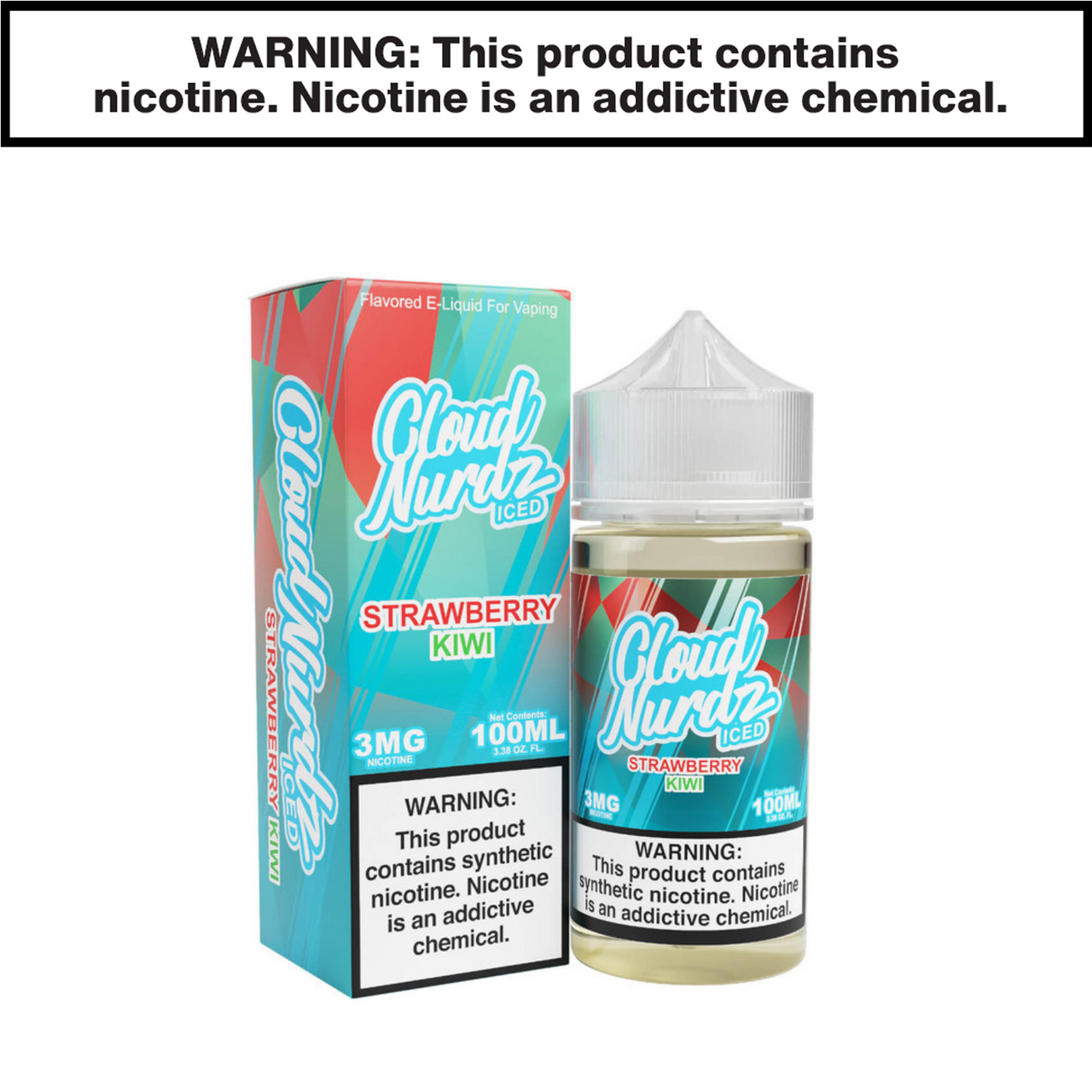 Strawberry Kiwi Iced Freebase Cloud Nurdz eJuice 