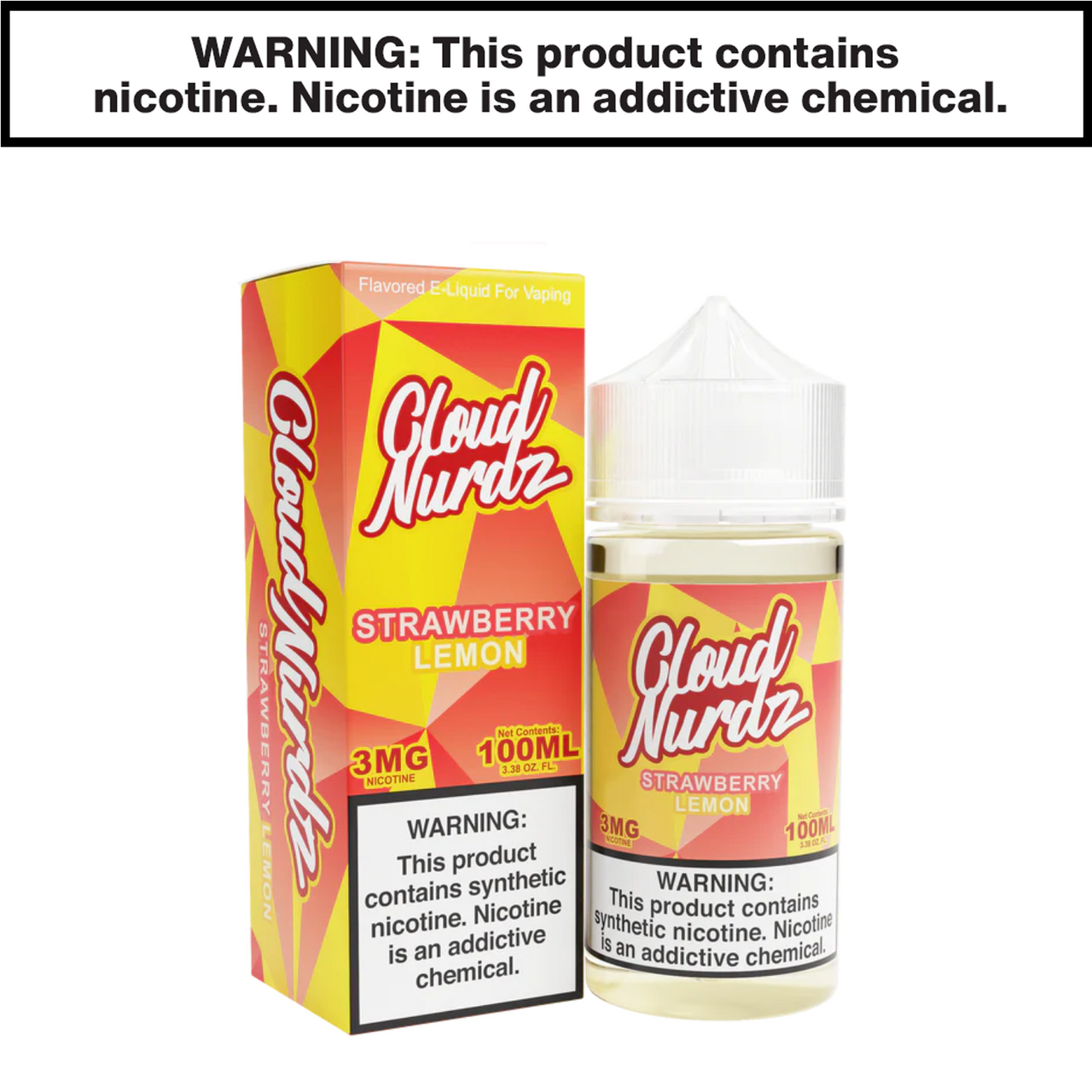 Strawberry Lemon Freebase Cloud Nurdz eJuice 