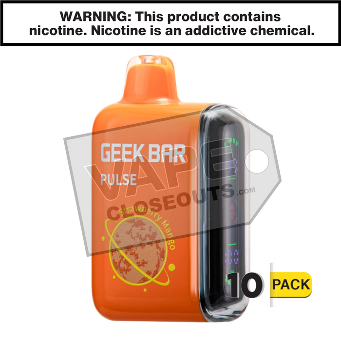 Strawberry Mango Ice Geek Bar Pulse Disposable Vape 10 pack