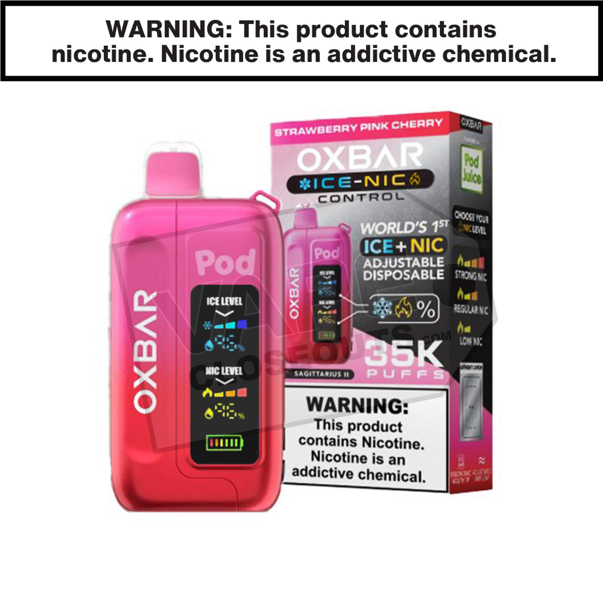 苺キャラメル♡紫うさぎ&ひよこ Strawberry Pink Cherry OXBAR X Pod Juice Ice-Nic Control 35K