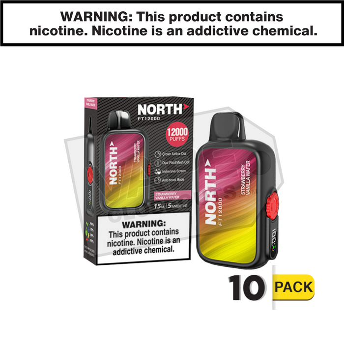Strawberry Vanilla Wafer North FT12000 Disposable Vape Strawberry Vanilla Wafer North FT12000 Disposable Vape