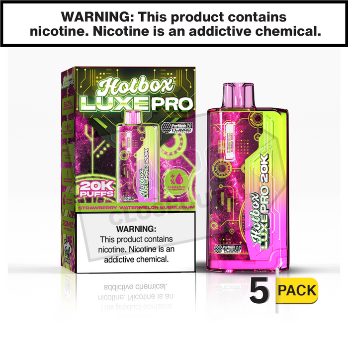 Strawberry Watermelon Bubblegum Hotbox Luxe Pro 20K Disposable Vape Strawberry Watermelon Bubblegum Hotbox Luxe Pro 20K Disposable Vape